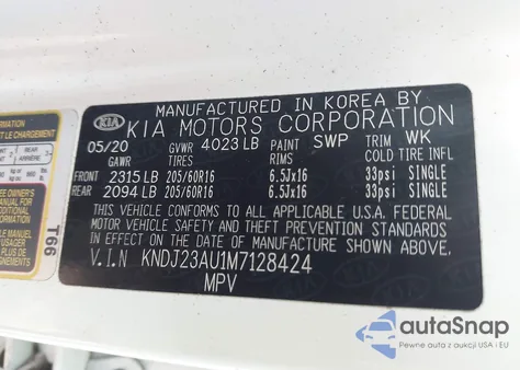 2021 Kia Soul S from USA, damaged, VIN KNDJ23AU1M7128424